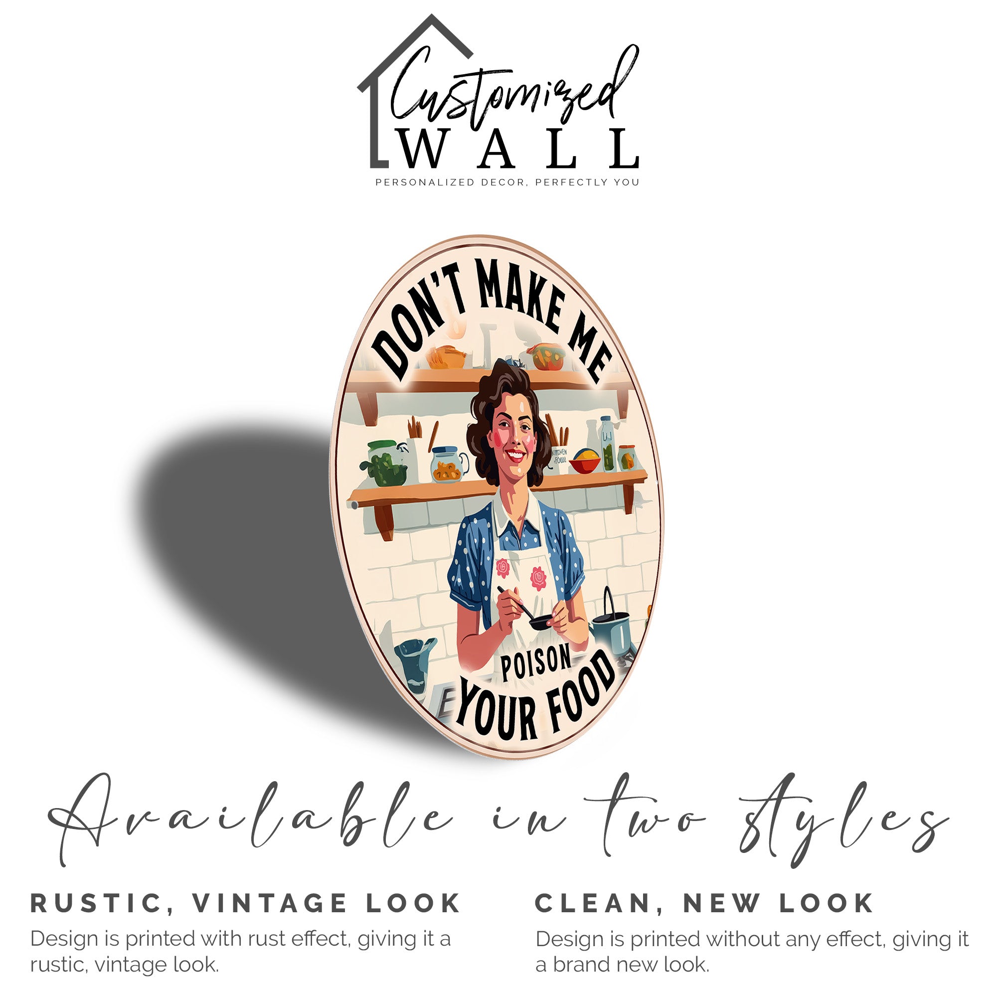 Personalized Retro Kitchen Metal Sign - Vintage Style Wall Decor for Home and Gift Giving - Image 2