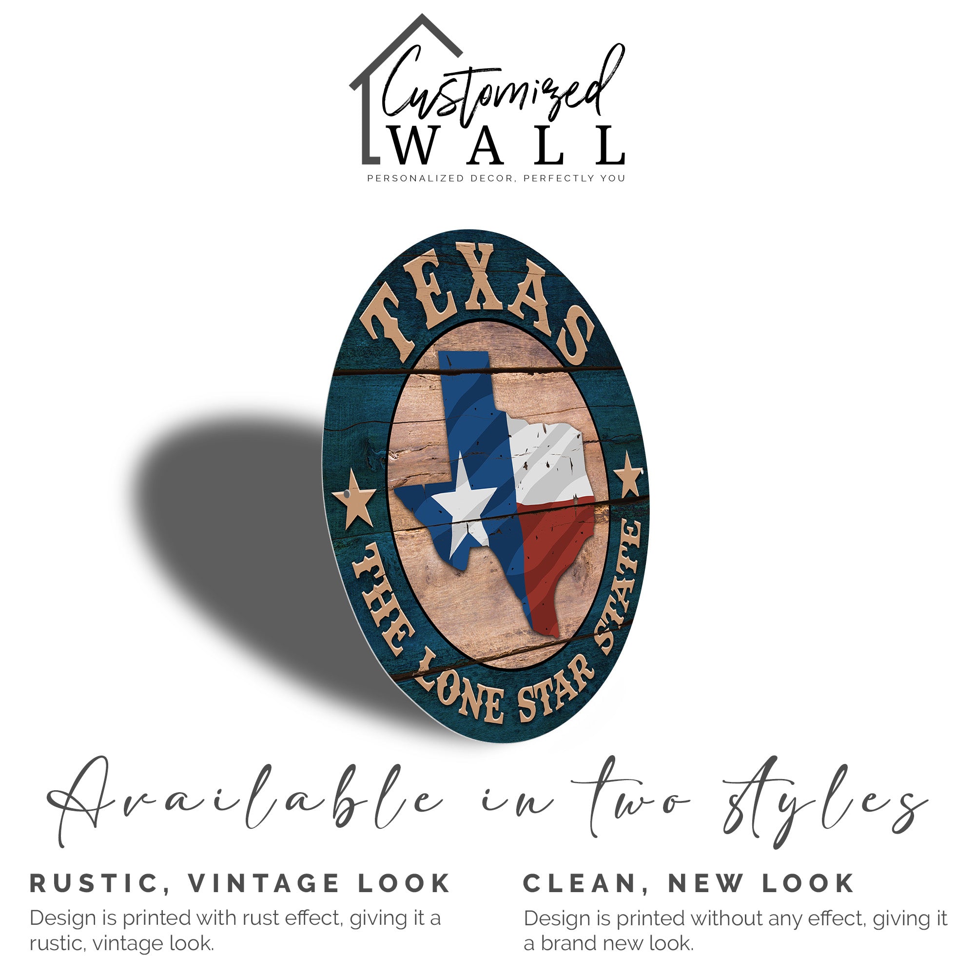 Personalized Texas Metal Sign - Rustic "The Lone Star State" Wall Art with Customizable Options - Perfect for Home Decor and Gifts - Image 2