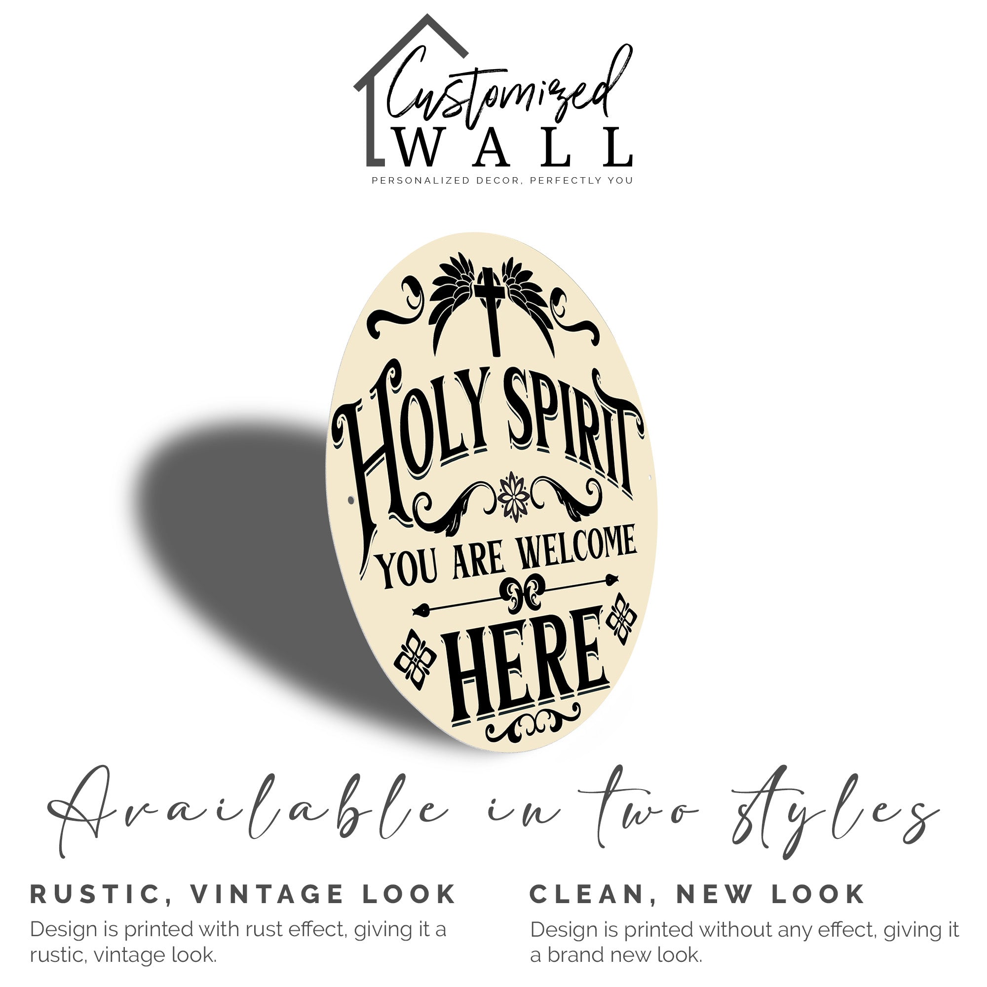 Personalized Holy Spirit Metal Sign - Inspirational Decor with Custom Options for Spiritual Homes and Gift-Giving - Image 2