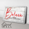 Personalized "Believe in the Magic of Christmas" Rustic Canvas Wall Art – Custom Holiday Decor for Seasonal Charm - Image 3