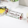 Elegant Personalized Acrylic Desk Name Plate with Floral Design – Perfect Custom Gift for Creative Directors - Image 3
