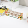 Personalized Floral Acrylic Desk Block - Custom Nameplate for Financial Planners, Handcrafted Gift for Professionals - Image 3