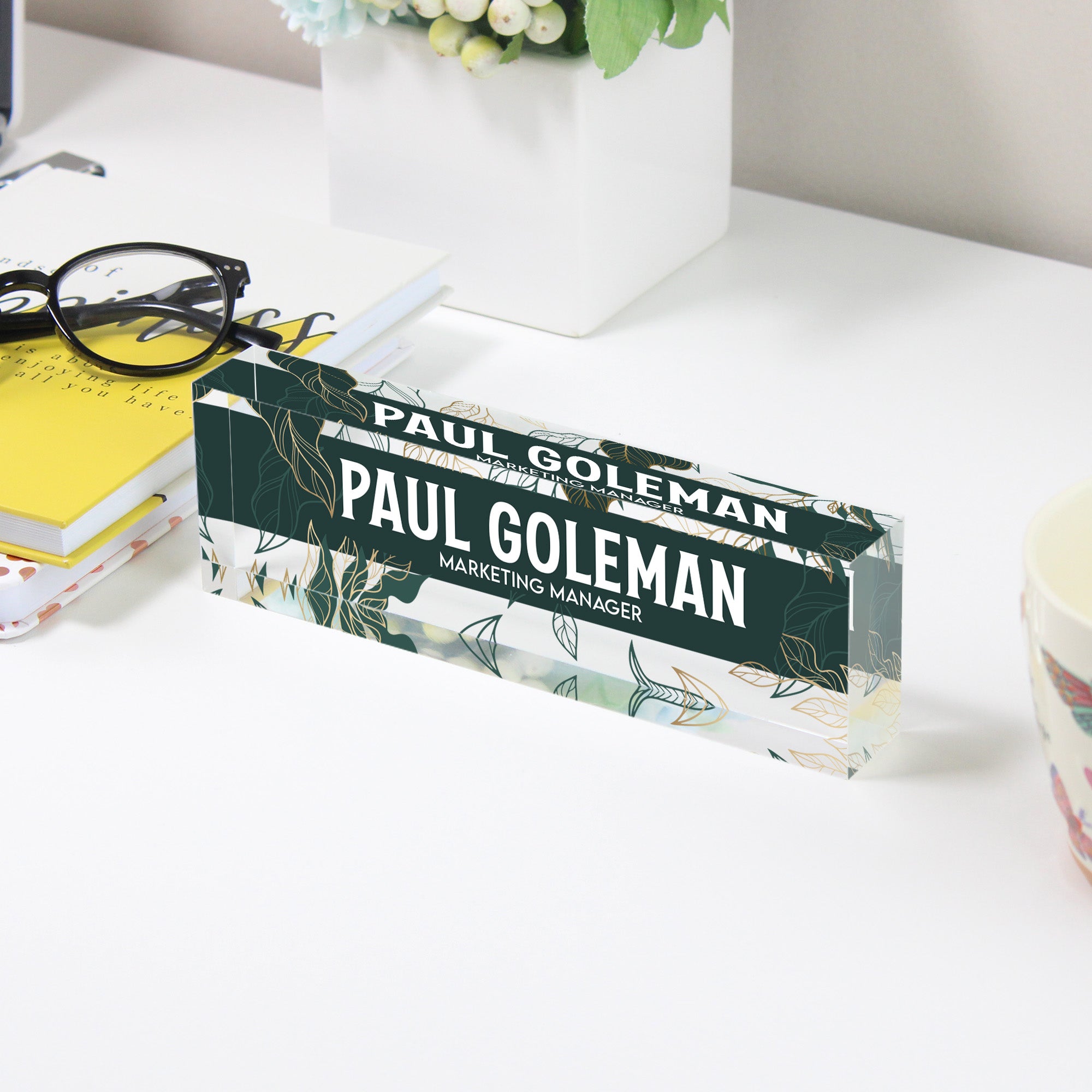 Personalized Acrylic Desk Nameplate - Custom Handmade Office Decor for Professionals & Gift Giving - Image 3