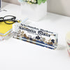 Custom Acrylic Desk Block with Floral Design - Personalized Nameplate for Professionals and Gift-Giving - Image 3