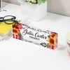Personalized Floral Acrylic Desk Nameplate - Elegant Custom Name Sign for Office or Gift - Image 3