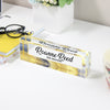 Personalized Acrylic Desk Name Plate - Elegant Gold Marbled Design for Risk Managers - Custom Office Decor & Gift - Image 3