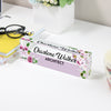 Personalized Floral Acrylic Desk Name Plate - Custom Architect Block with Lily and Orchid Design for Office Decor - Image 3