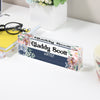 Personalized Floral Acrylic Desk Block with Name and Title - Custom Gift for Artists and Creatives - Image 3