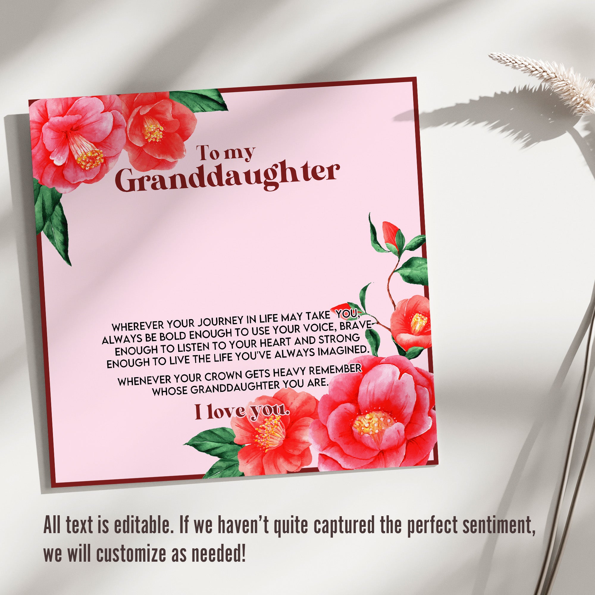 Personalized Granddaughter Necklace with Heartfelt Message Card - Premium Quality Gift for Special Occasions - Image 3