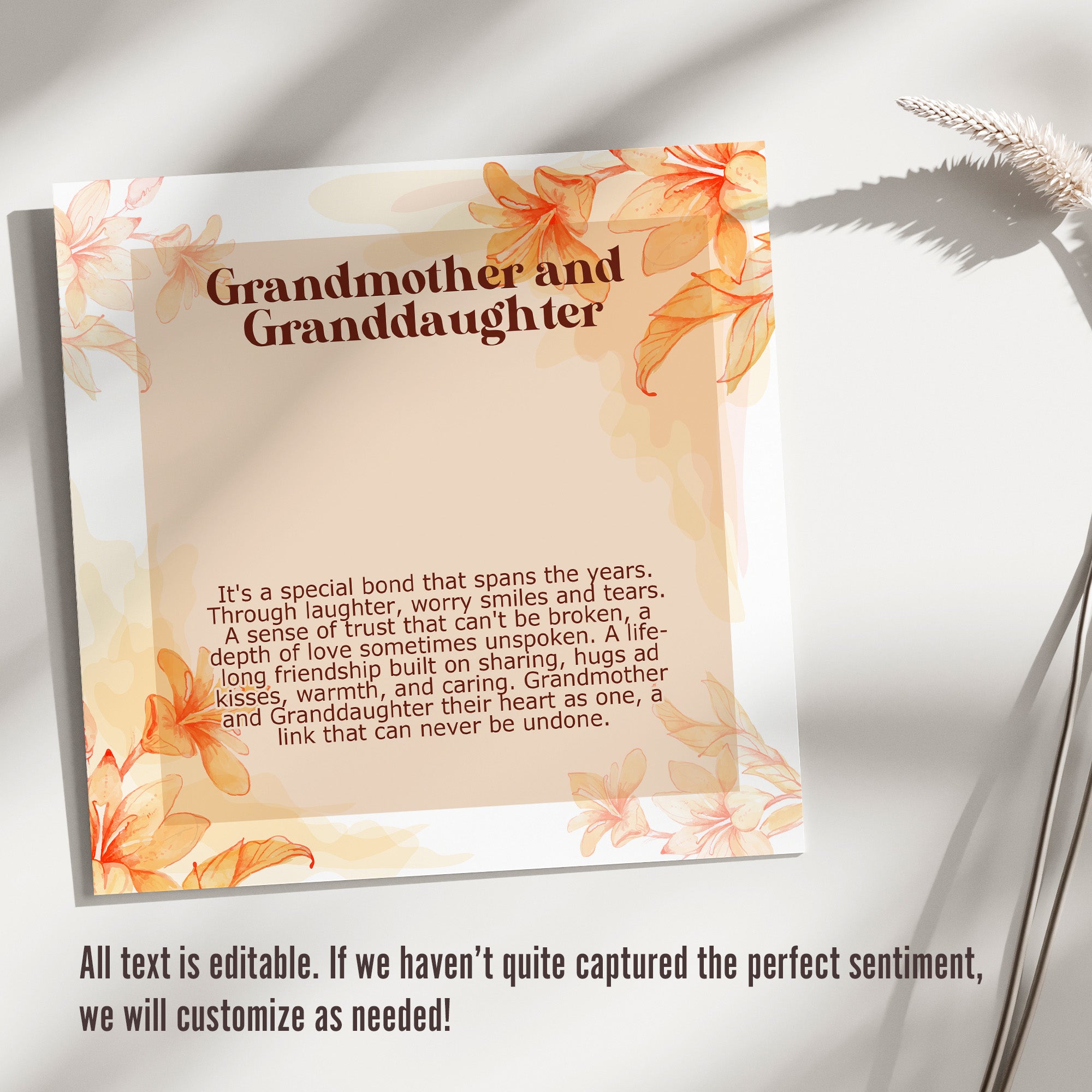 Elegant Grandmother & Granddaughter Gift Necklace - Personalized Knot Pendant with Heartfelt Message Card - Image 3