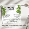 "You Are Enough: Personalized Message Card Necklace with Inspirational Knot Pendant - Perfect Gift for Loved Ones" - Image 3