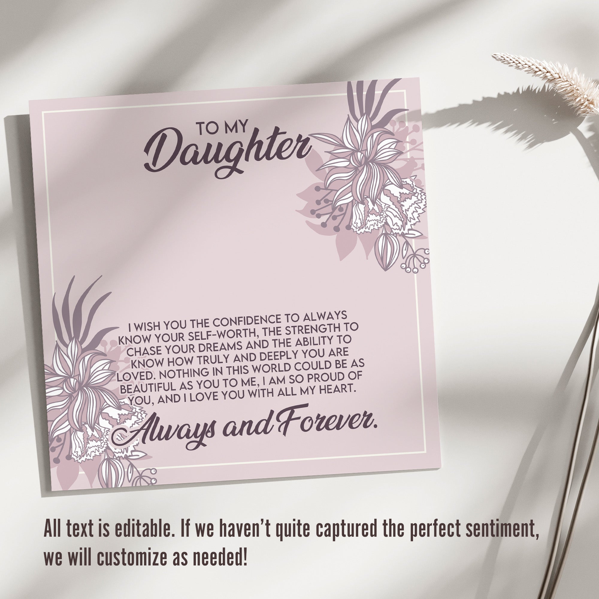 Personalized Daughter Necklace with Inspirational Message Card – Sterling Silver Knot Pendant for Special Occasions - Image 3