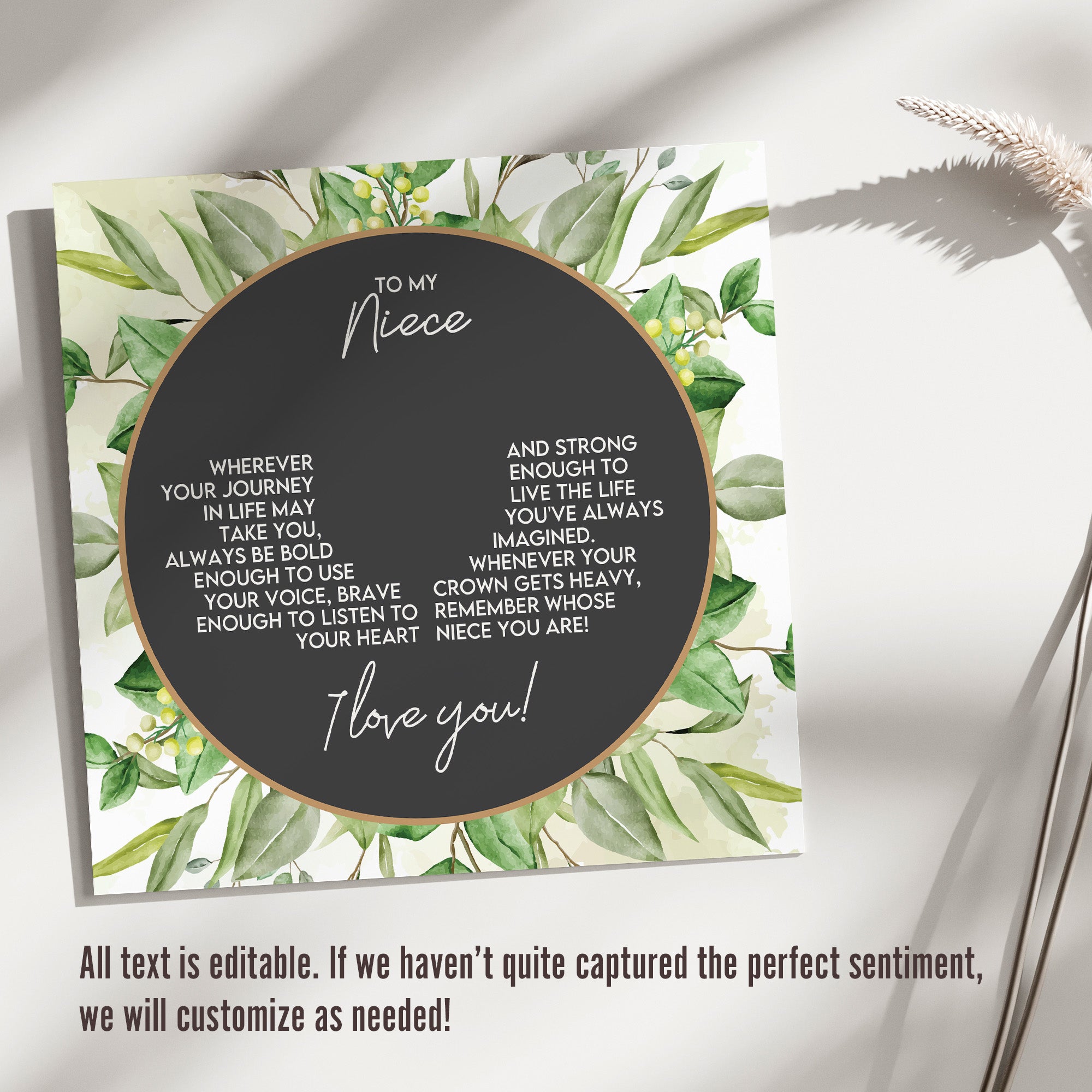 Personalized Name Necklace with Inspirational Message Card, Perfect Gift for Niece - Premium Silver Knot Design - Image 3