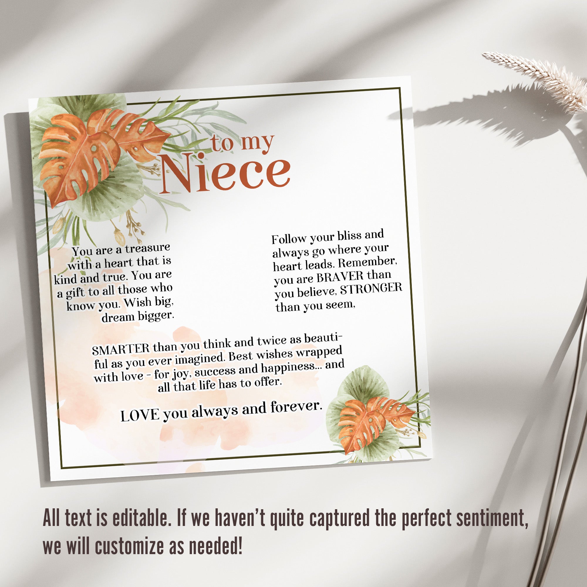 Heartfelt "To My Niece" Necklace - Personalized Gift with Inspirational Message Card and Elegant Design - Image 3