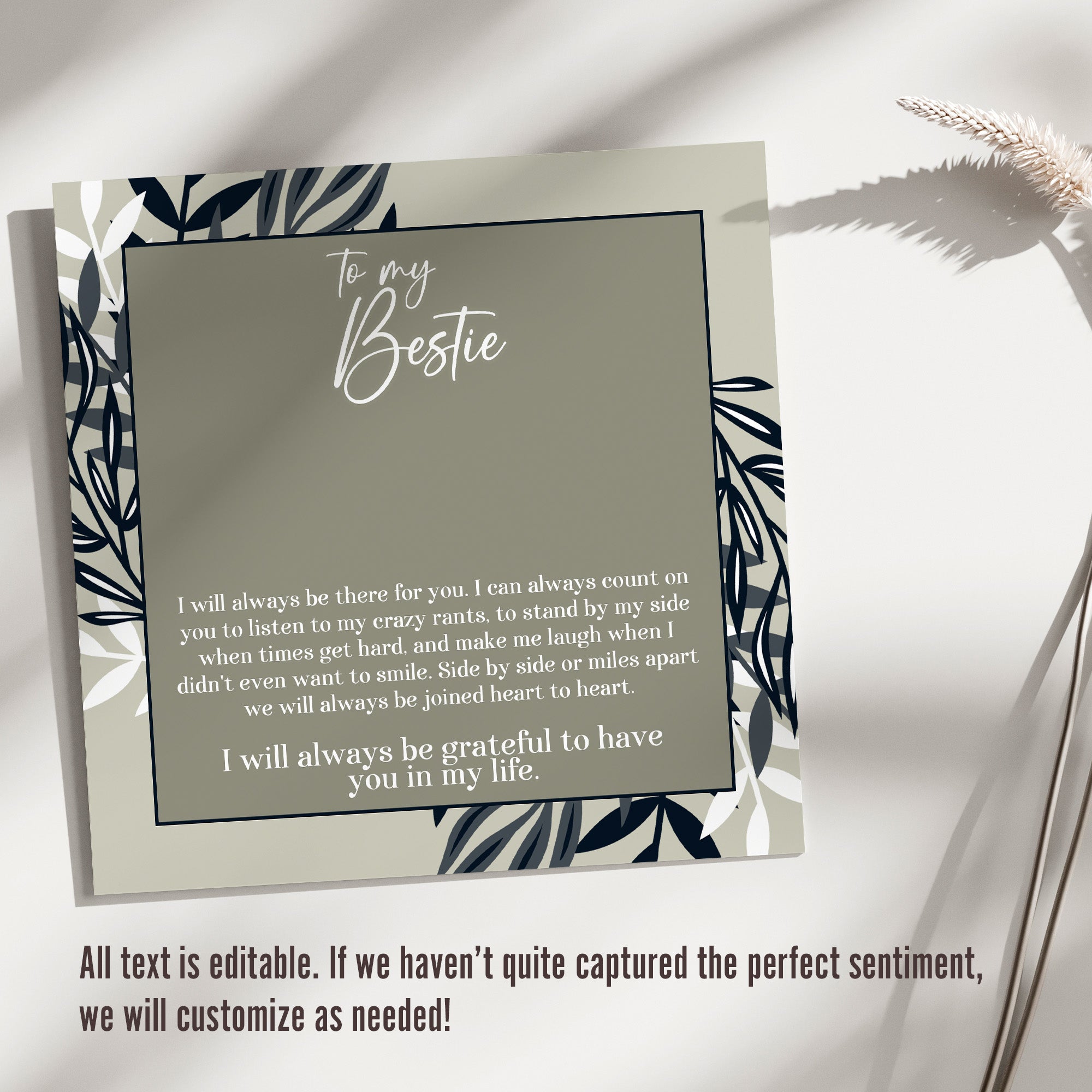 Personalized Best Friend Infinity Knot Necklace - Sterling Silver Gift for Bestie with Heartfelt Message Card - Image 3