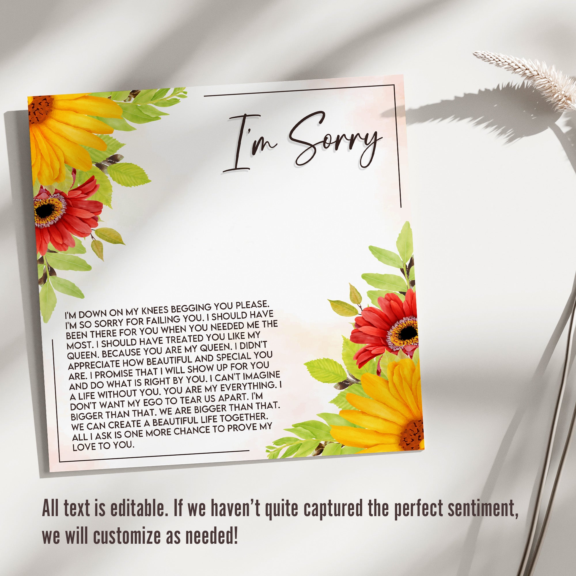Personalized "I'm Sorry" Necklace with Heartfelt Message Card - Premium Quality & Elegant Design for Apology Gifts - Image 3