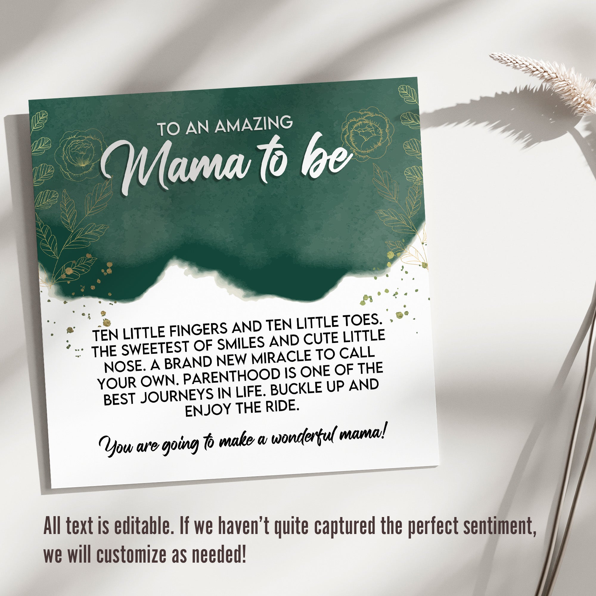 Personalized Mama-to-Be Necklace with Heartwarming Message Card – Celebrate Motherhood with Elegance and Love - Image 3