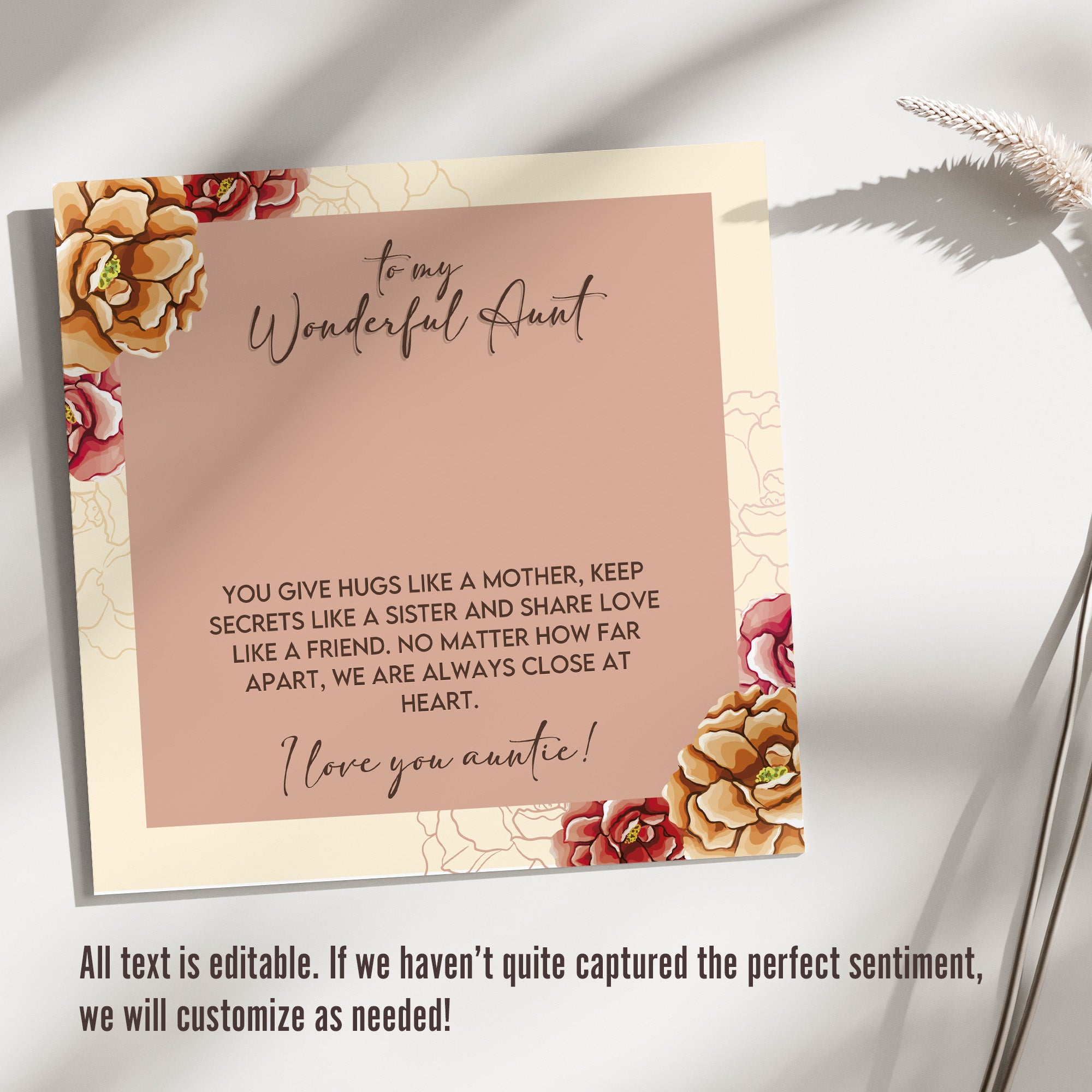 Personalized Knot Necklace for Aunts - Sterling Silver, Heartfelt Gift with Floral Card, Perfect for Birthdays and Special Occasions - Image 3