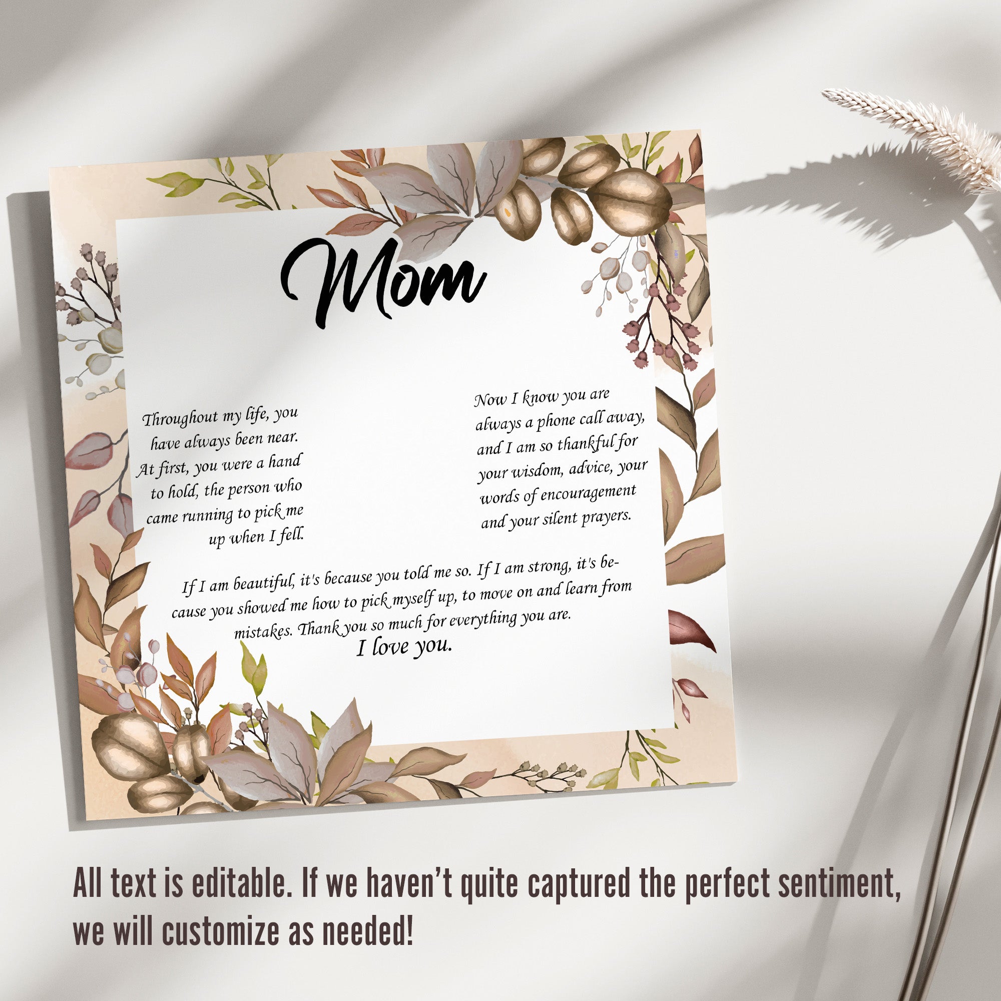 Personalized "To Mom" Message Card Necklace - Elegant Custom Jewelry Gift with Heartfelt Sentiment - Image 3