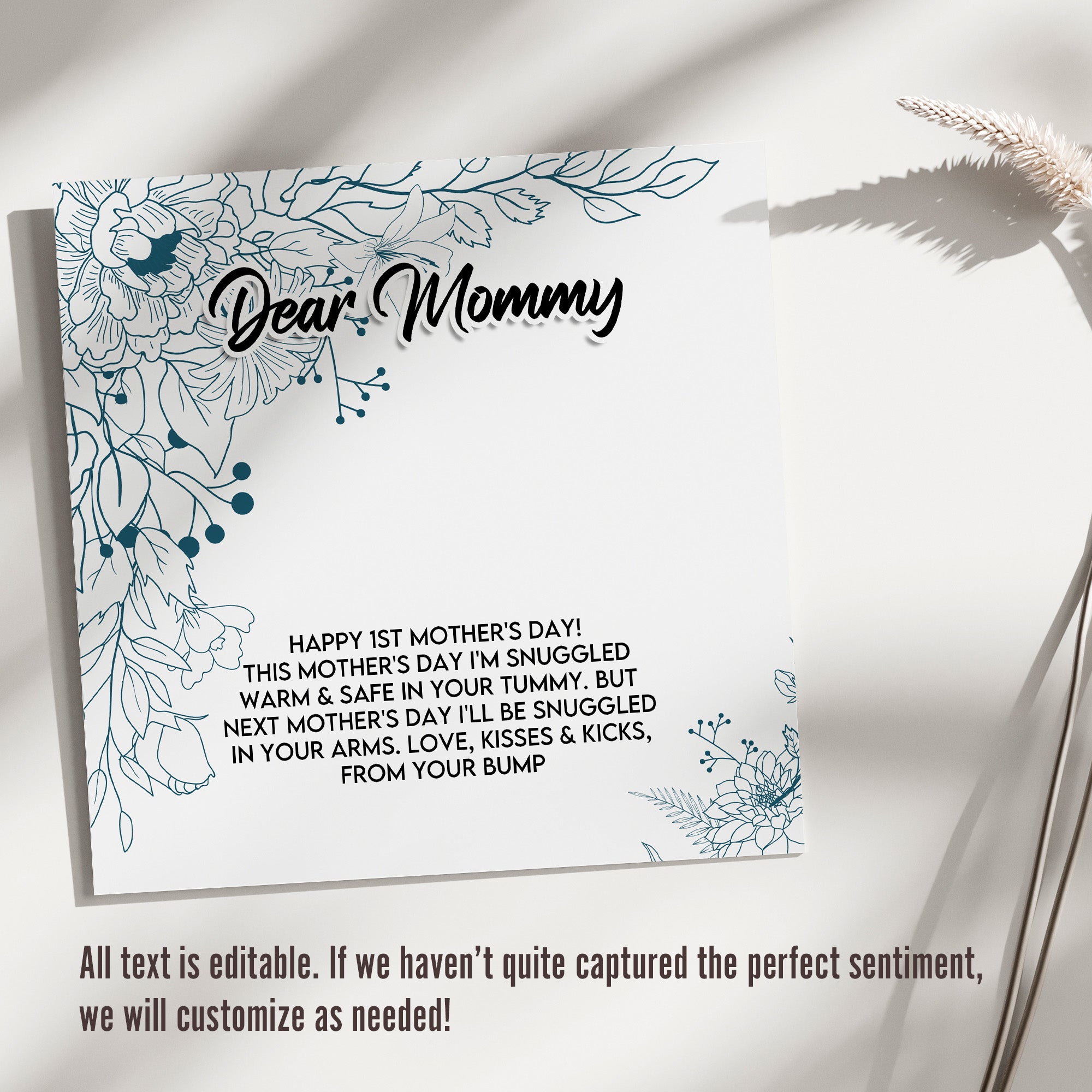 Personalized Mother's Day Necklace with Sentimental Message Card – Elegant Gift for Expecting Moms, High-Quality Craftsmanship - Image 3