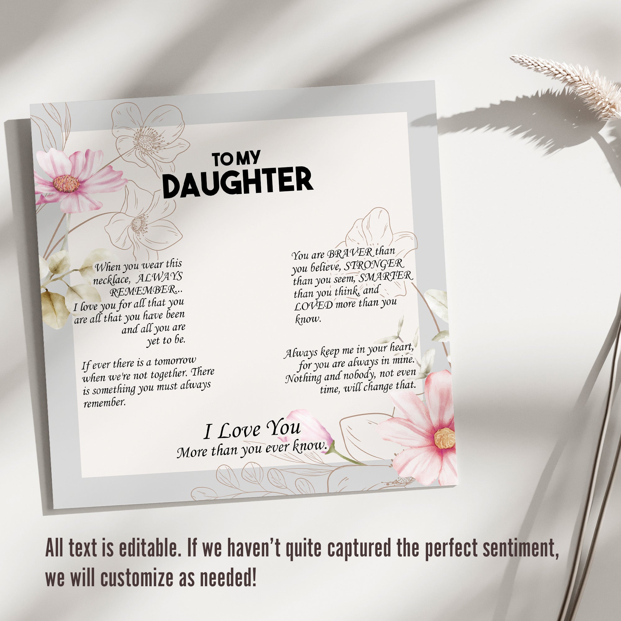 Personalized Sterling Silver Knot Necklace for Daughter with Heartfelt Message Card – Perfect Gift for Birthdays, Graduations, and Special Occasions - Image 3