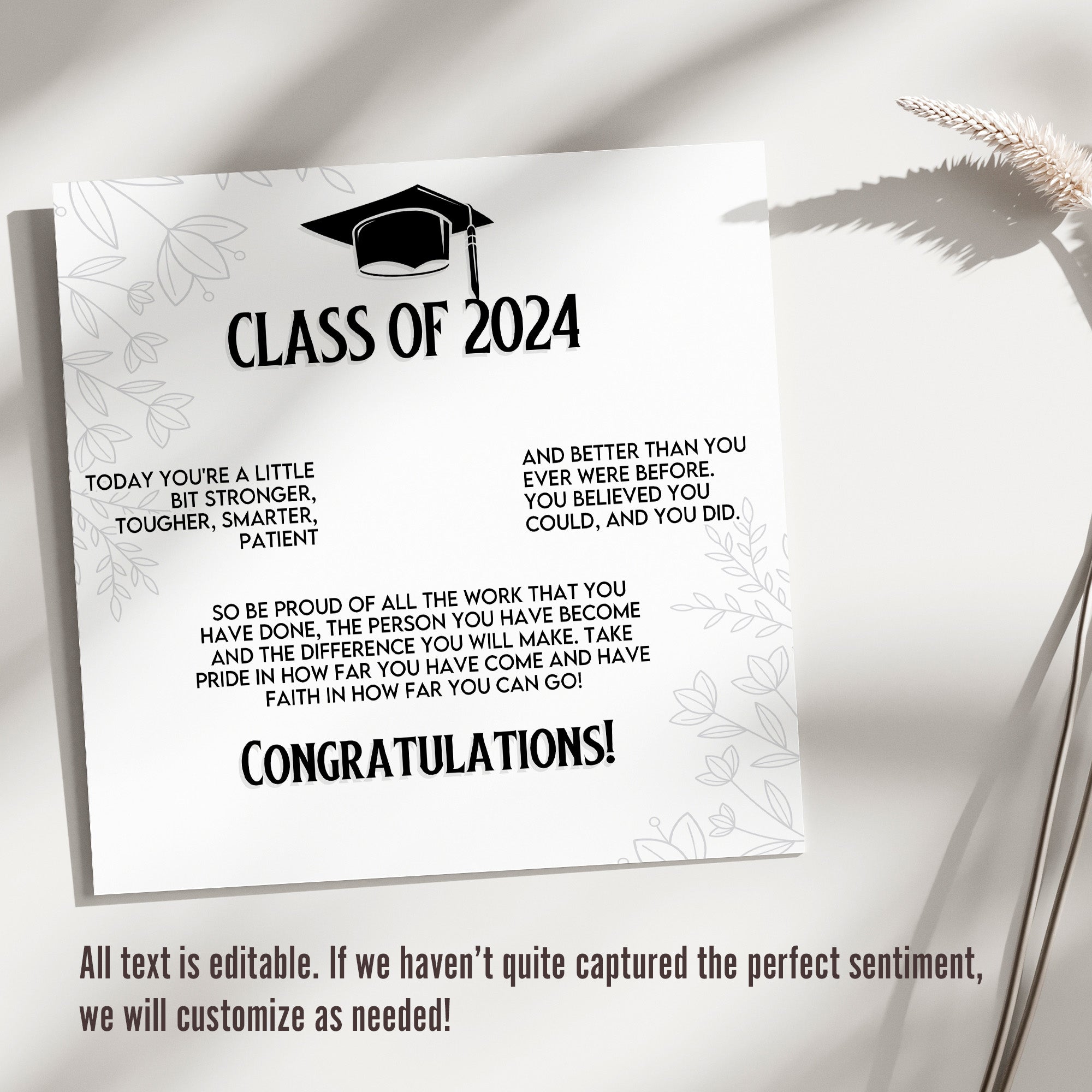 Personalized Graduation Necklace Gift with Inspirational Message for Class of 2024 - Custom Jewelry Keepsake for Students - Image 3