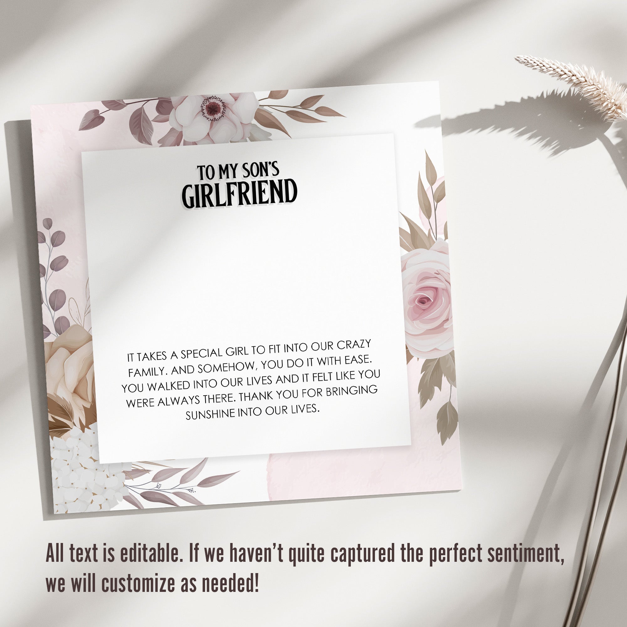 Personalized Necklace with Heartfelt Message Card for Son's Girlfriend - Elegant Silver Knot Design - Image 3