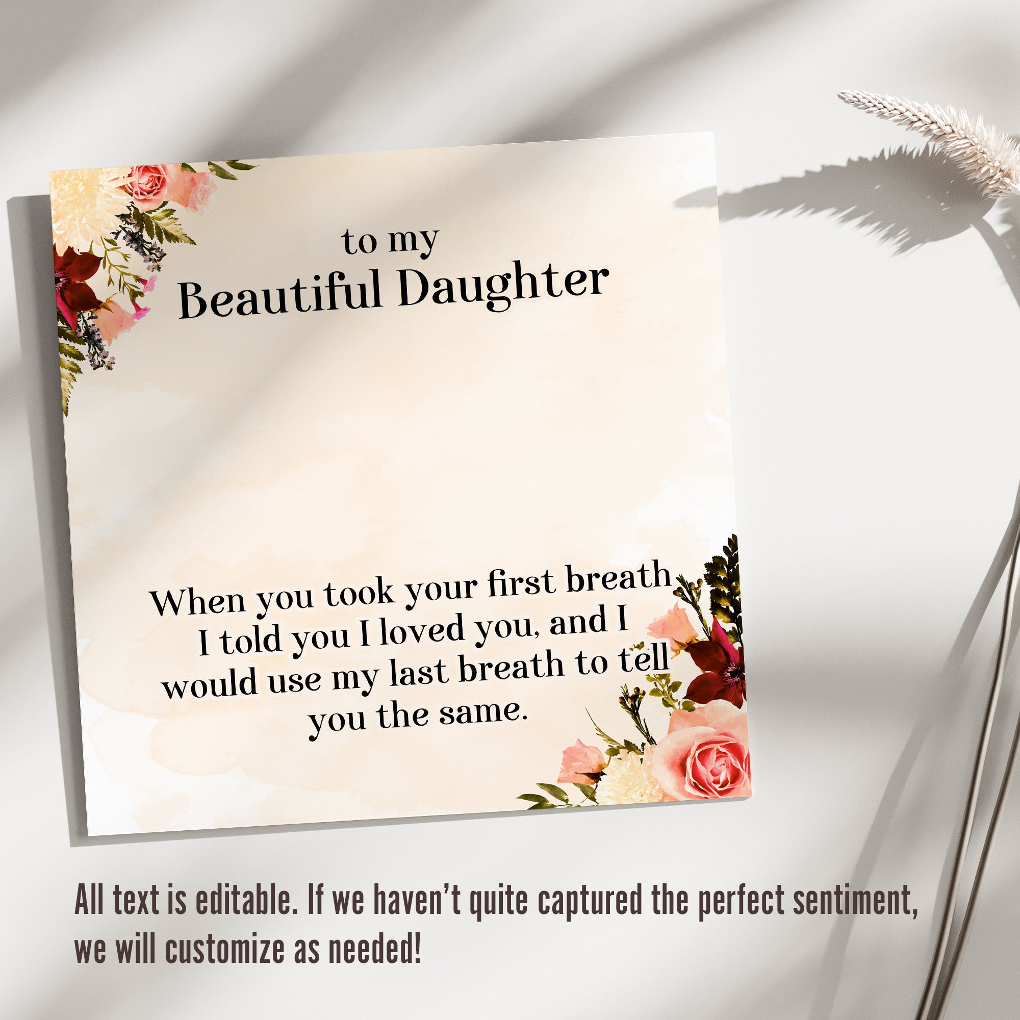 Personalized Heartfelt Necklace for Daughter - Silver Knot Pendant with Emotional Message Card - Perfect Gift for Special Occasions - Image 3