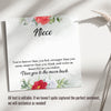 Elegant Personalized Necklace with Inspirational Message Card for Niece – Perfect Handmade Gift with Emotional Touch - Image 3