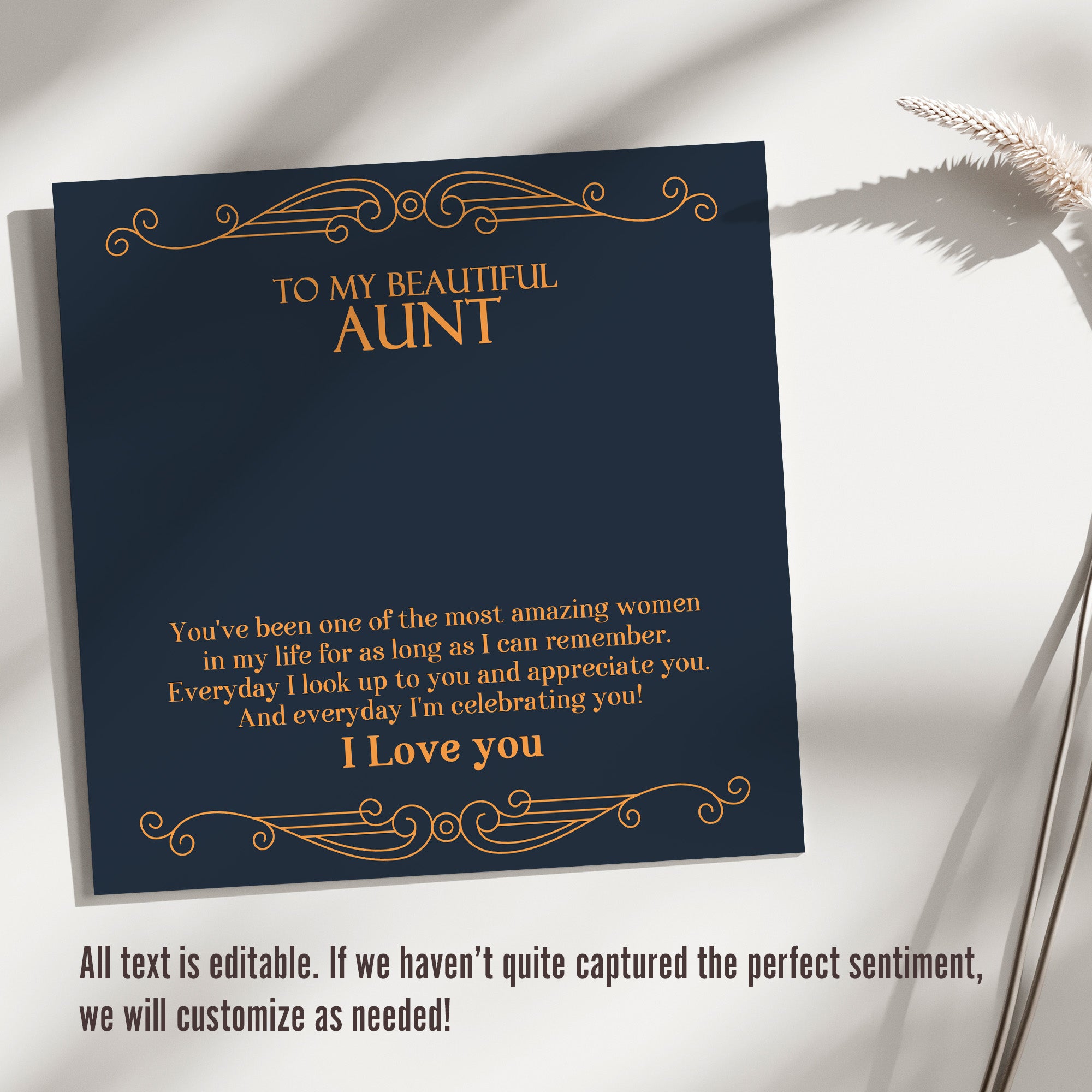 Personalized Elegant Necklace for Aunt - Handcrafted Silver Jewelry with Heartfelt Message Card, Perfect for Birthdays and Celebrations - Image 3