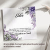 Elegant Personalized Sister Message Card Necklace - Sterling Silver Knot Pendant for Special Occasions & Emotional Connection - Image 3