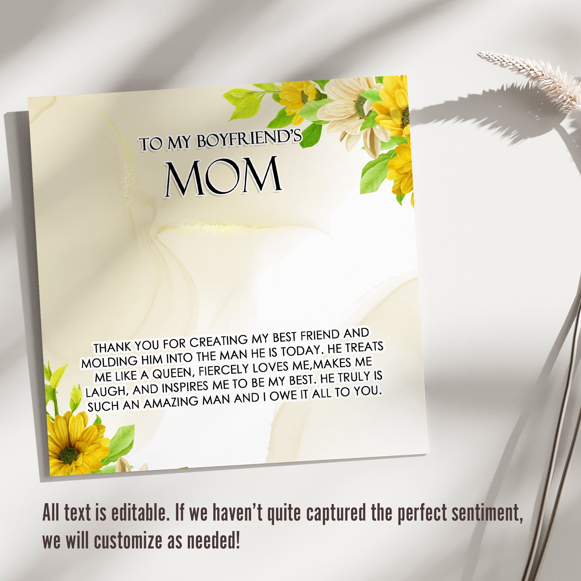 Personalized Message Card Necklace for Boyfriend's Mom – Elegant Silver Knot Design, Perfect Gift for Loved Ones - Image 3