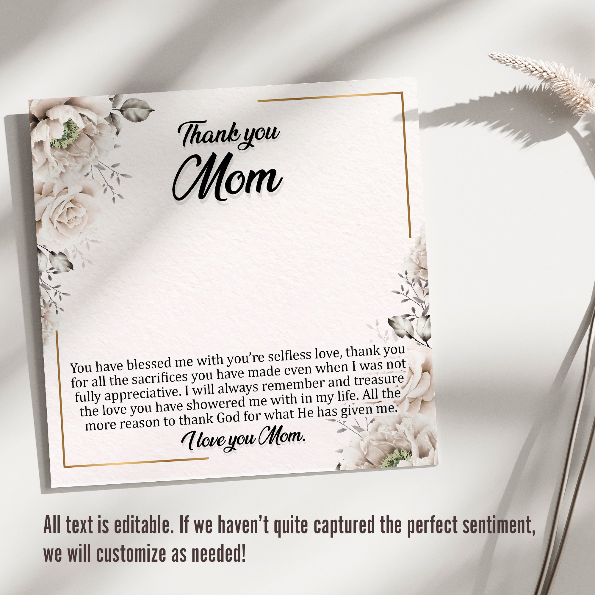 Personalized "Thank You Mom" Necklace with Elegant Knot Pendant - Expressive Gift for Mother's Day and Special Occasions - Image 3