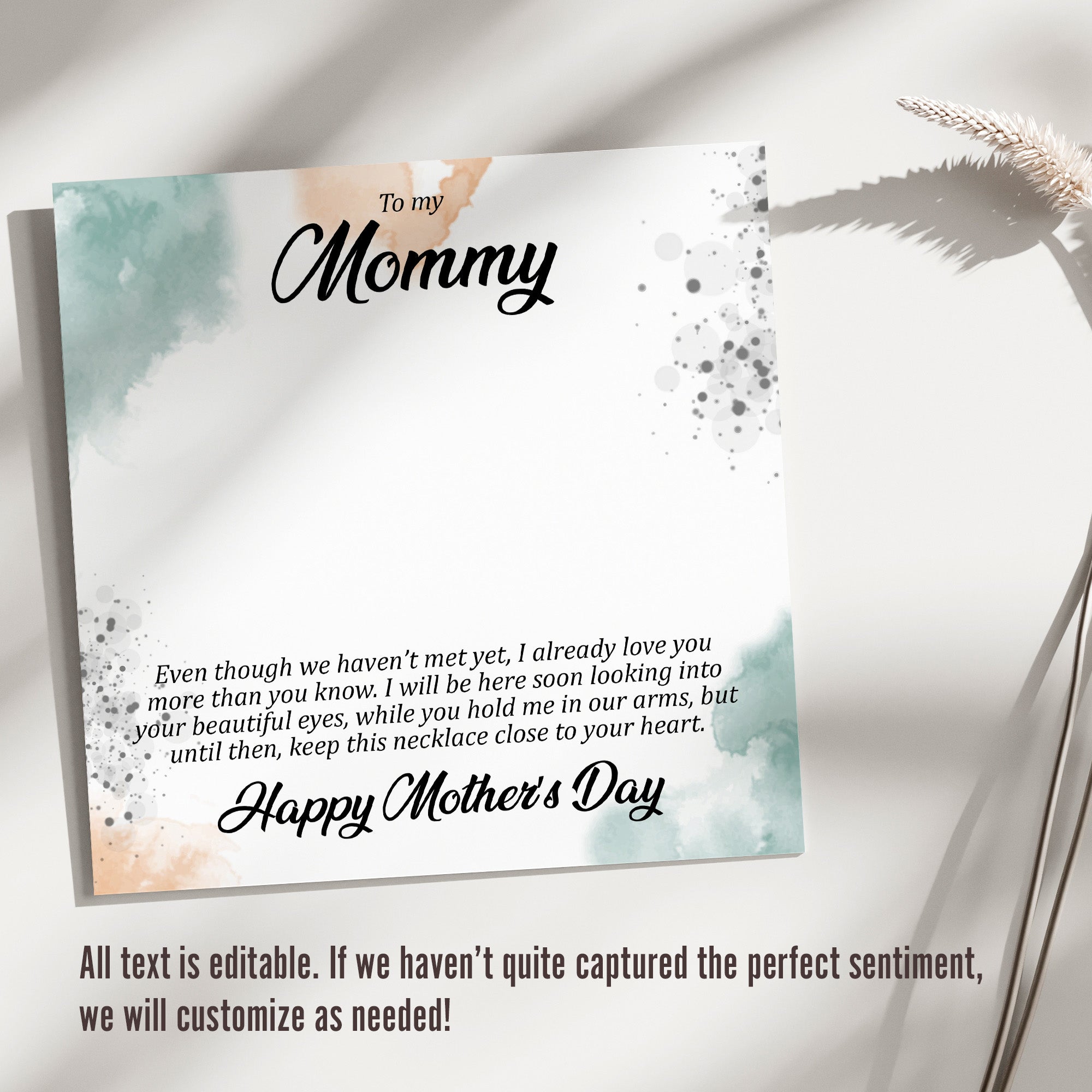 Personalized "To My Mommy" Necklace Gift Set – Sterling Silver Infinity Necklace with Heartfelt Message Card for Mother’s Day - Image 3