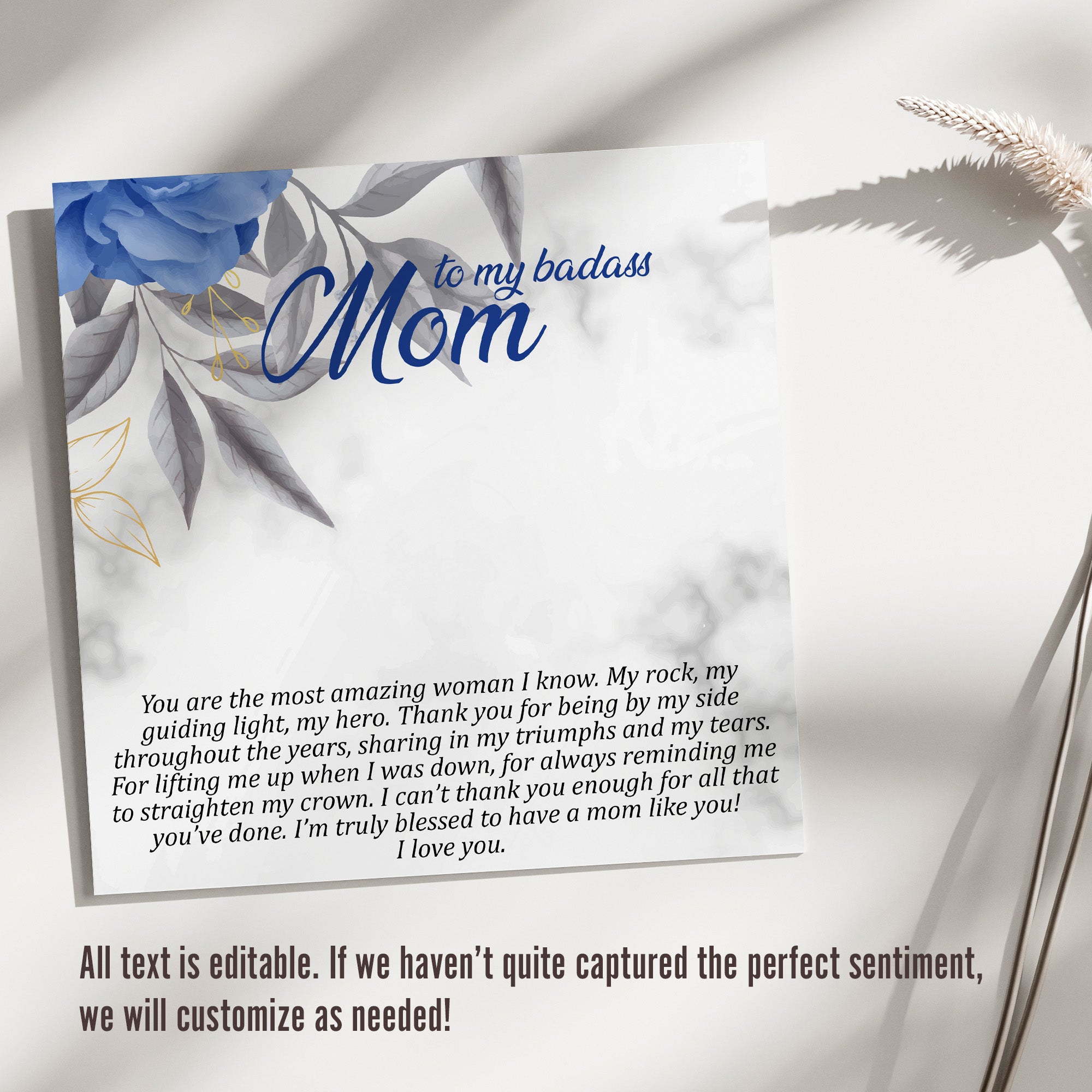 Personalized "To My Badass Mom" Necklace with Heartfelt Message Card - Perfect Mother’s Day or Birthday Gift - Image 3