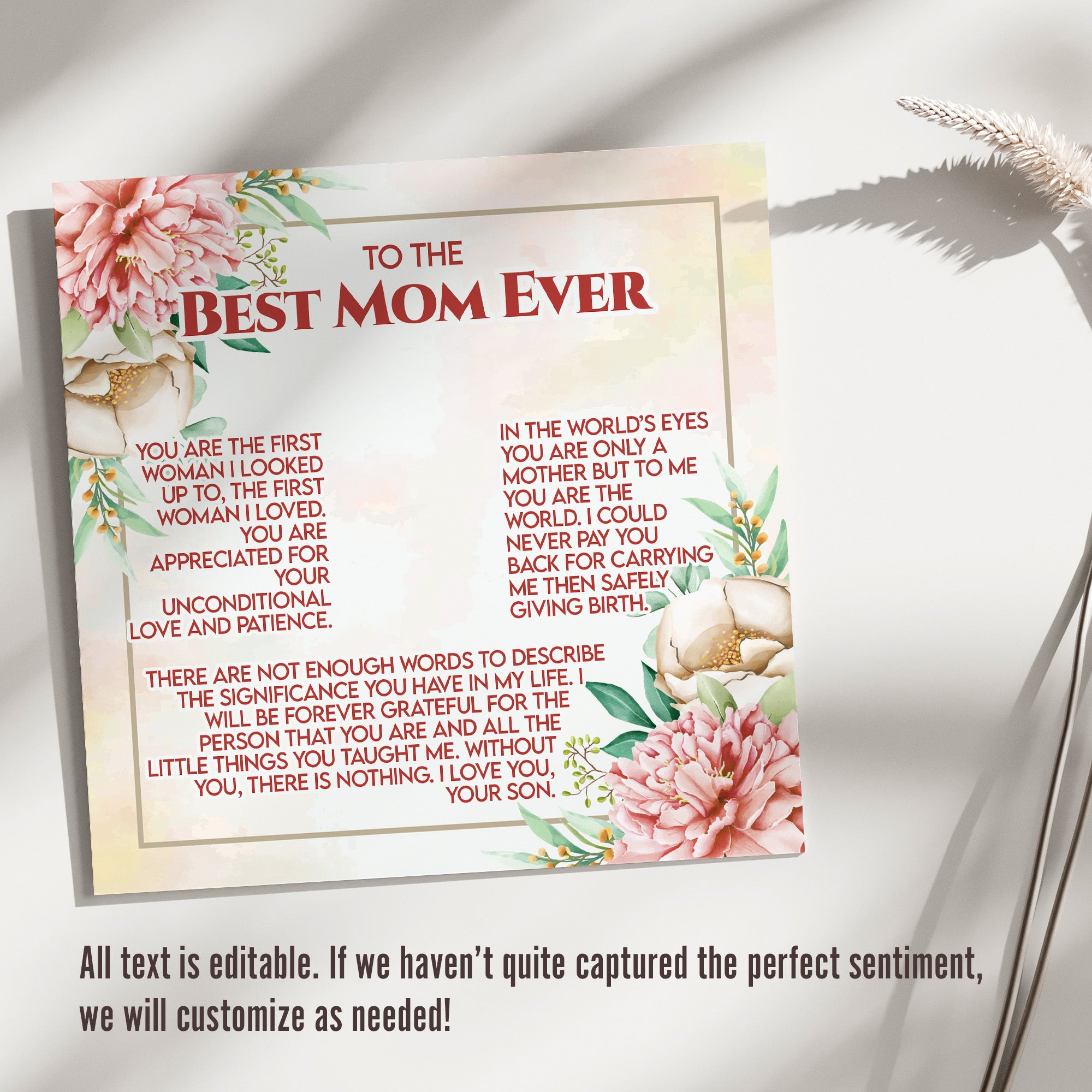 Personalized "Best Mom Ever" Message Card Necklace - Elegant Silver Knot Design with Heartfelt Note - Image 3