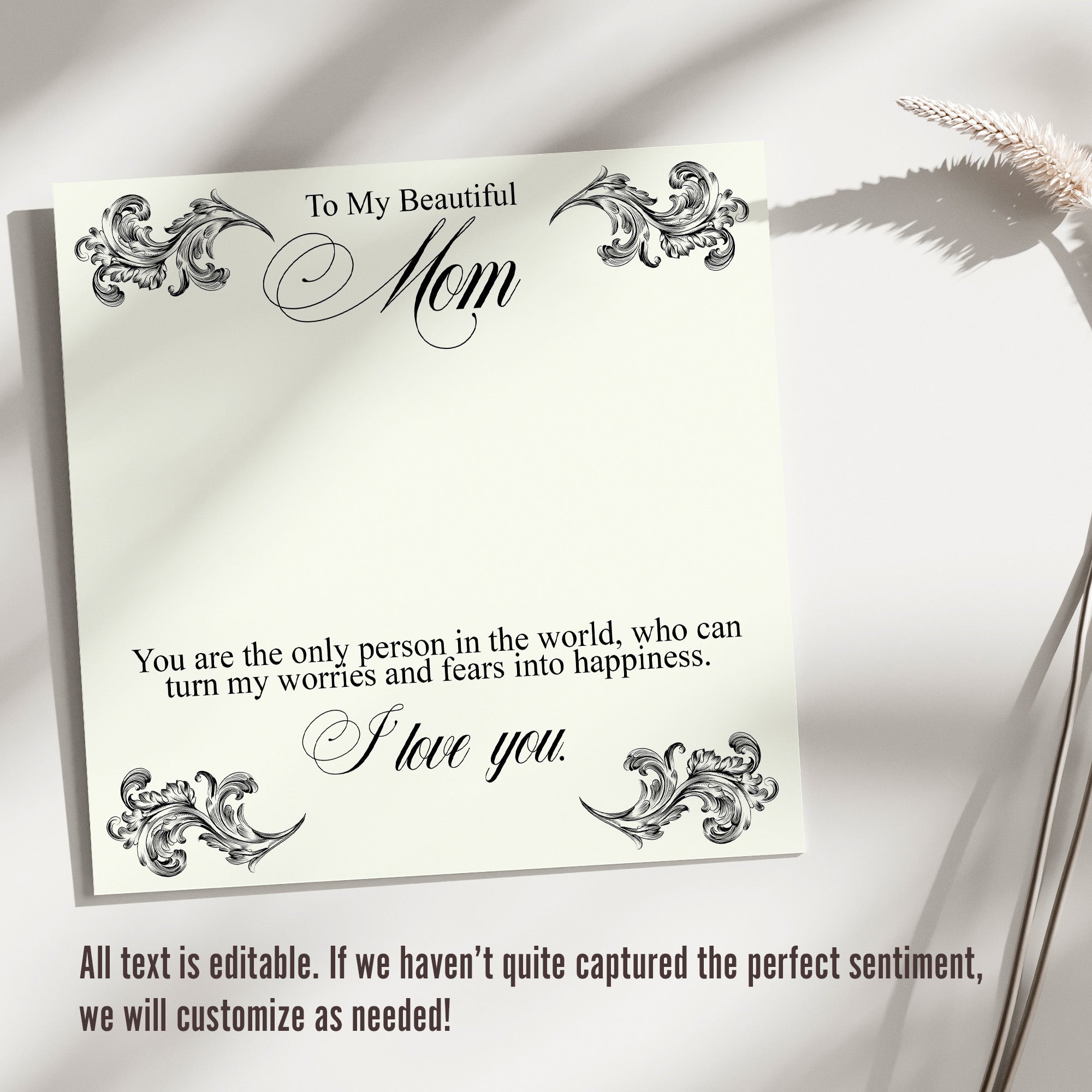 Elegant Personalized Necklace for Mom – Handmade Sterling Silver with Heartfelt Message Card – Perfect Mother's Day or Birthday Gift - Image 3