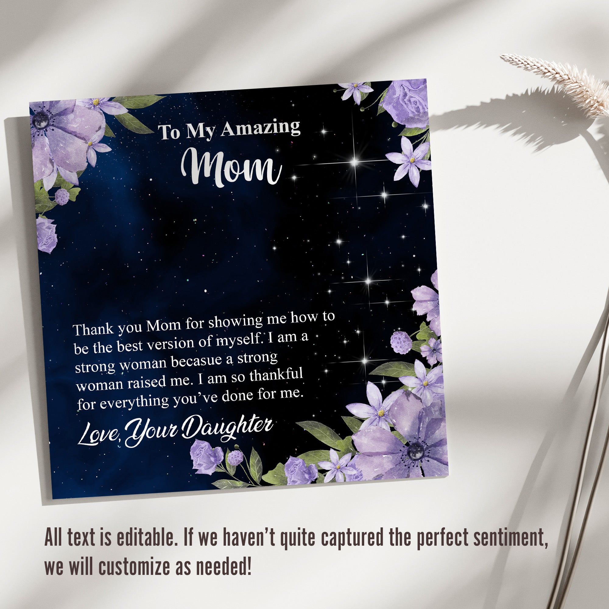 Exquisite Handmade Mom Necklace with Heartfelt Message Card – Perfect Gift for Mother’s Day or Birthday - Image 3