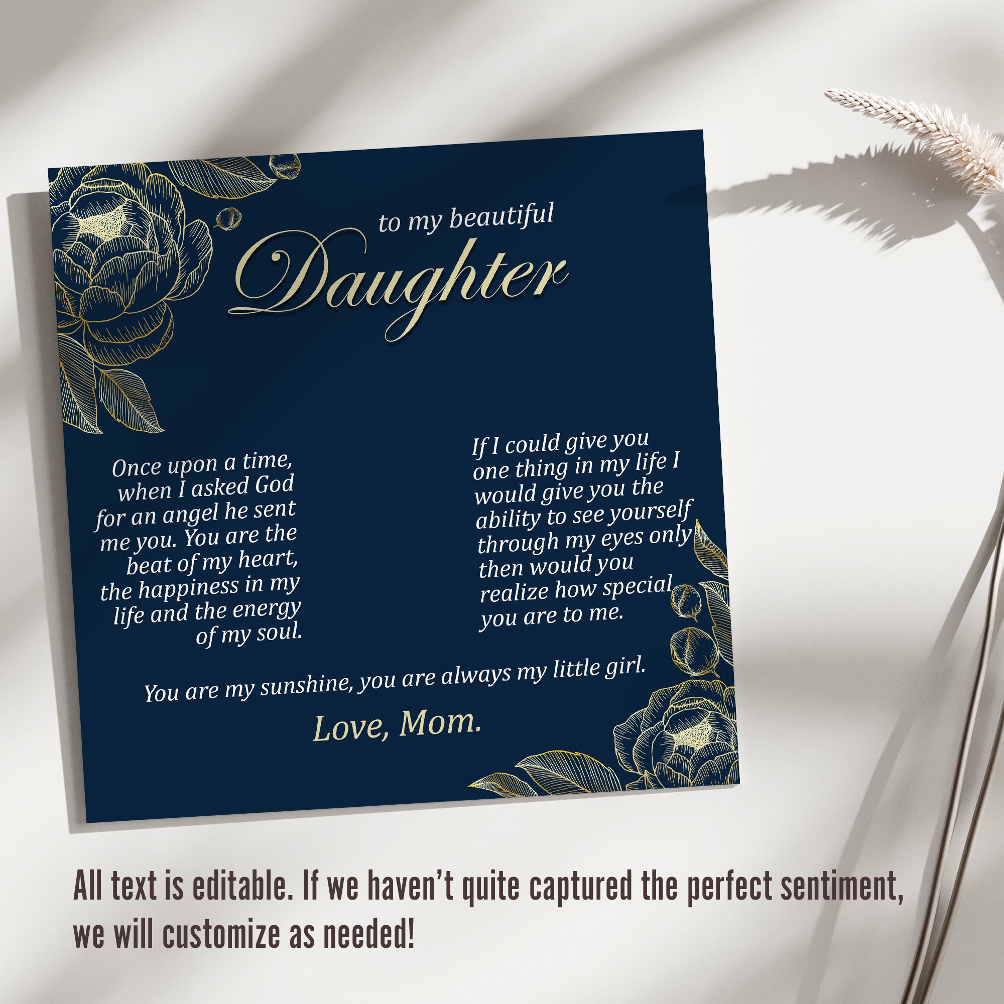 Personalized Mother-Daughter Necklace with Heartfelt Message Card - Perfect for Birthday, Graduation, or Just Because - Image 3