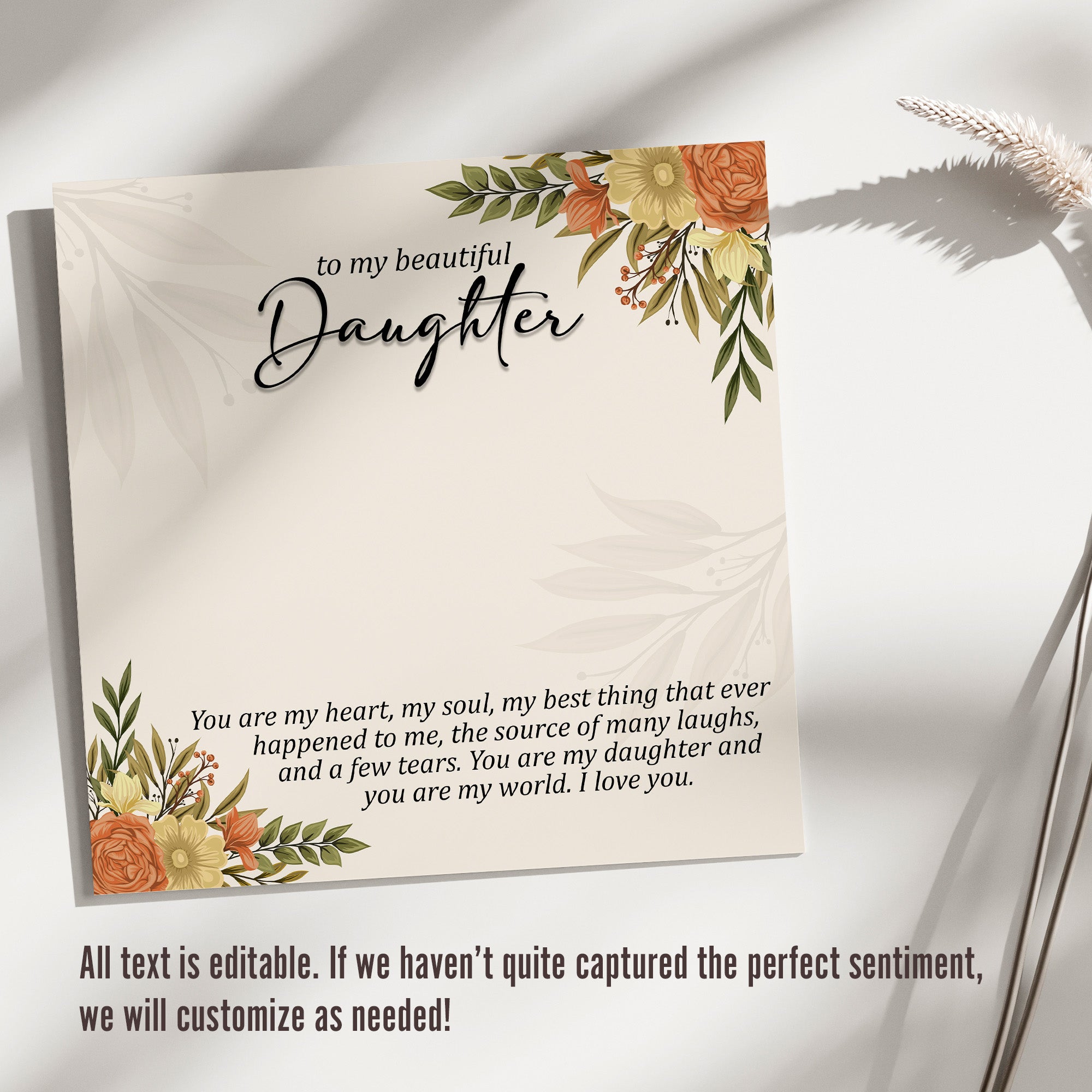 Elegant Personalized Message Card Necklace for Daughter - Handcrafted Knot Design, Premium Materials, Ideal for Heartfelt Gift-Giving - Image 3