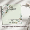 Personalized Daughter Necklace with Message Card – Elegant Silver Love Knot Design with Heartfelt Sentiment - Image 3