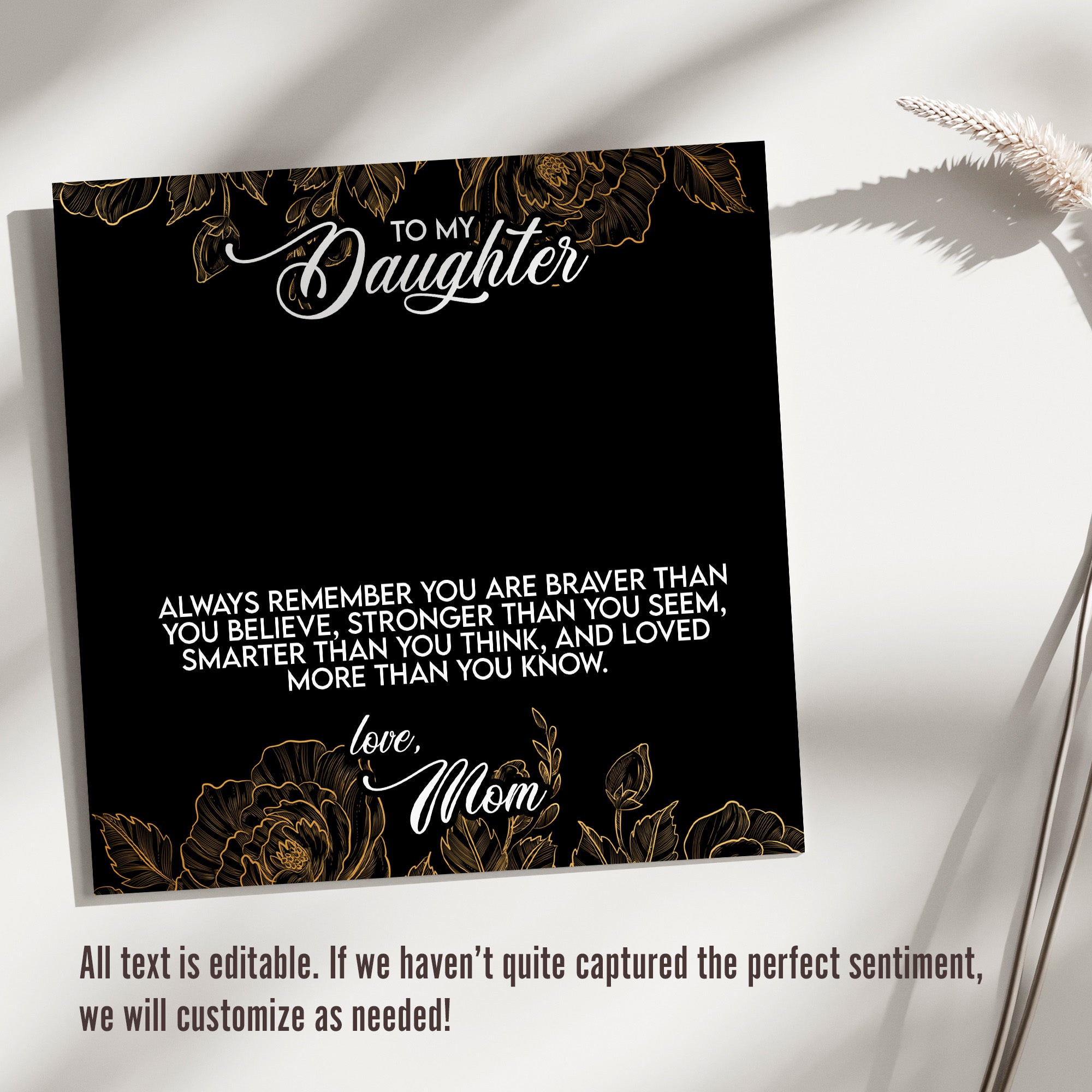 Personalized Message Card Necklace for Daughter – Premium Quality Knot Pendant with Heartfelt Sentiments from Mom - Image 3