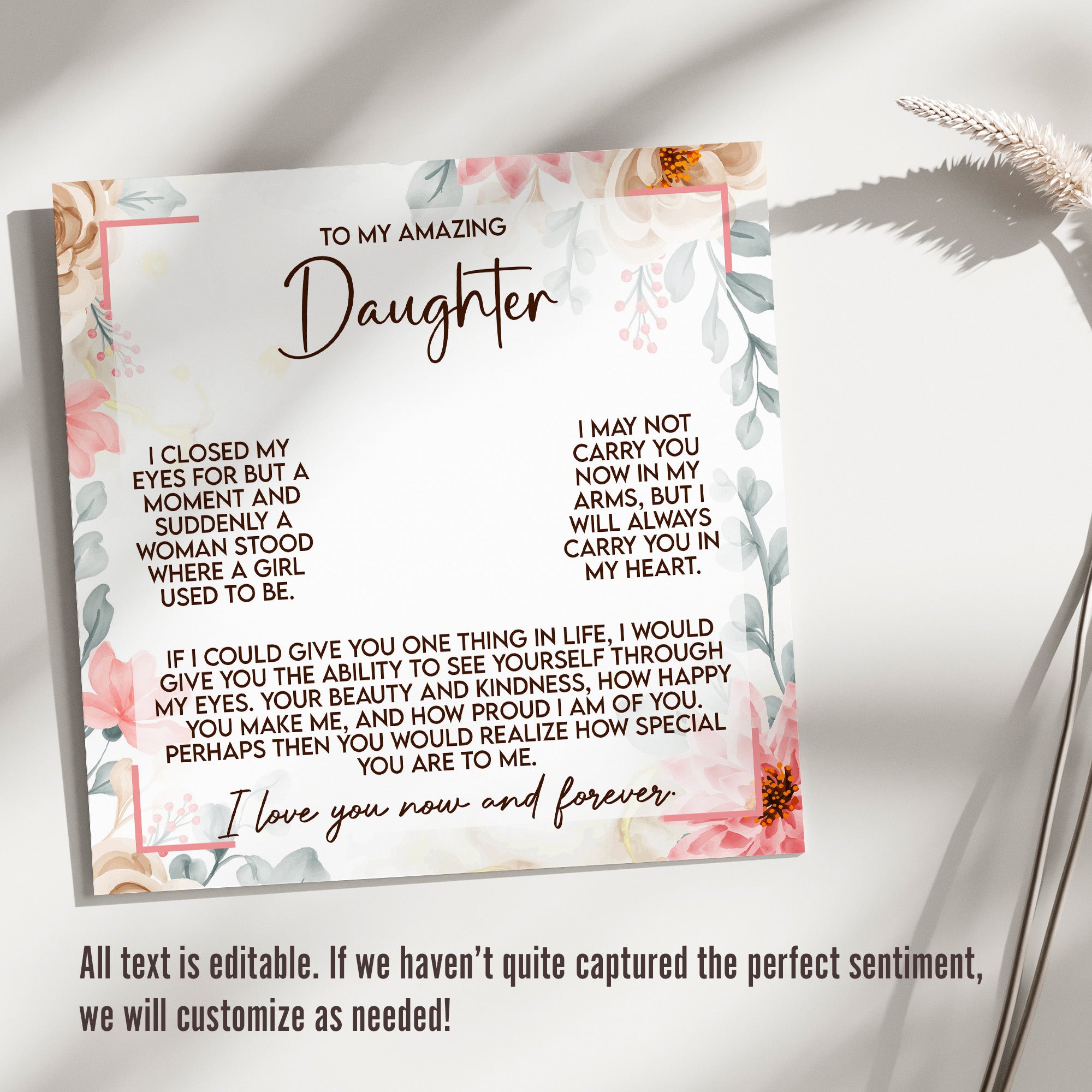 Personalized Daughter Necklace with Heartfelt Message Card | Sterling Silver Knot Design | Ideal Gift for Special Occasions - Image 3