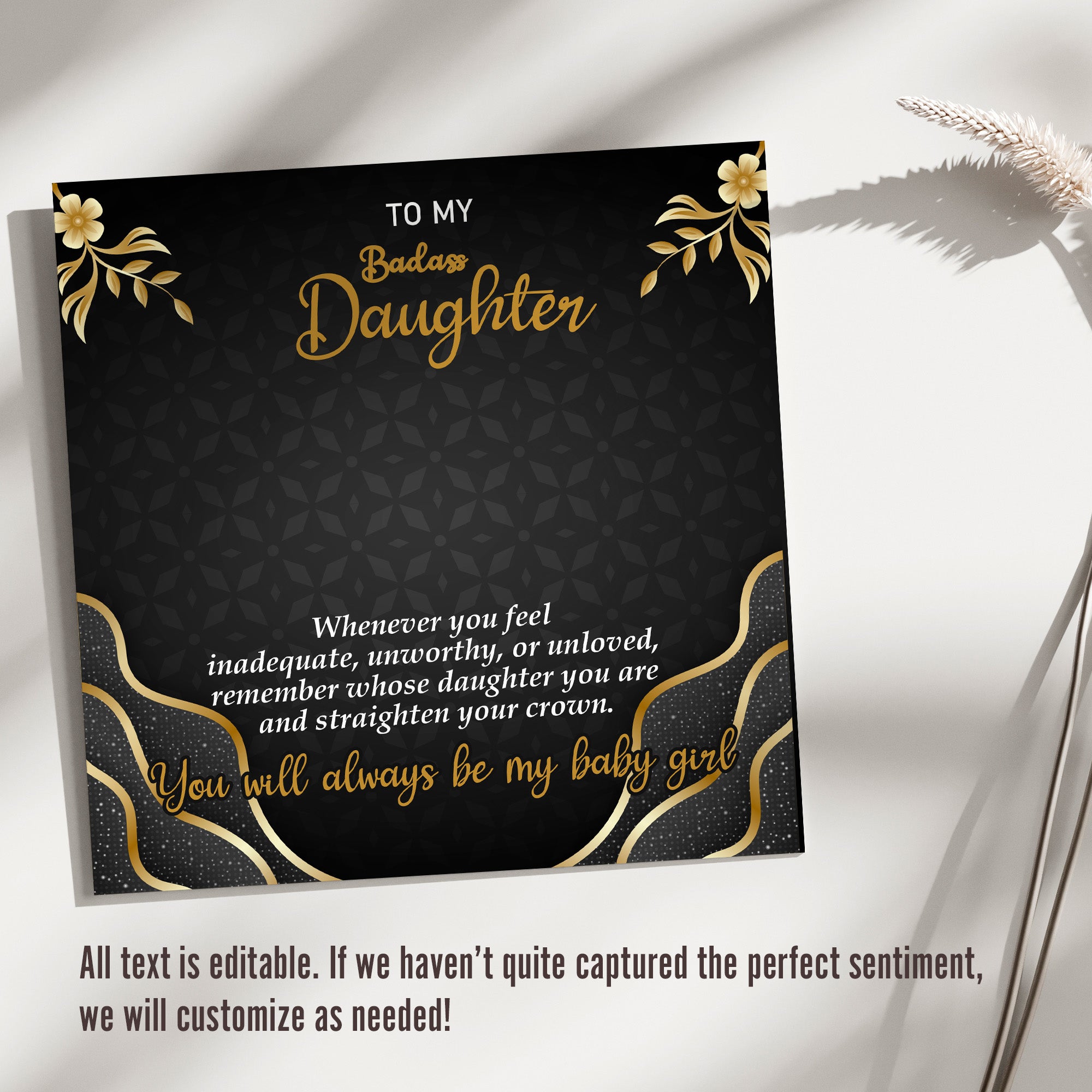 Personalized Message Card Necklace for Daughters – Handcrafted Sterling Silver, Heartfelt Gift for Strong & Empowered Women - Image 3