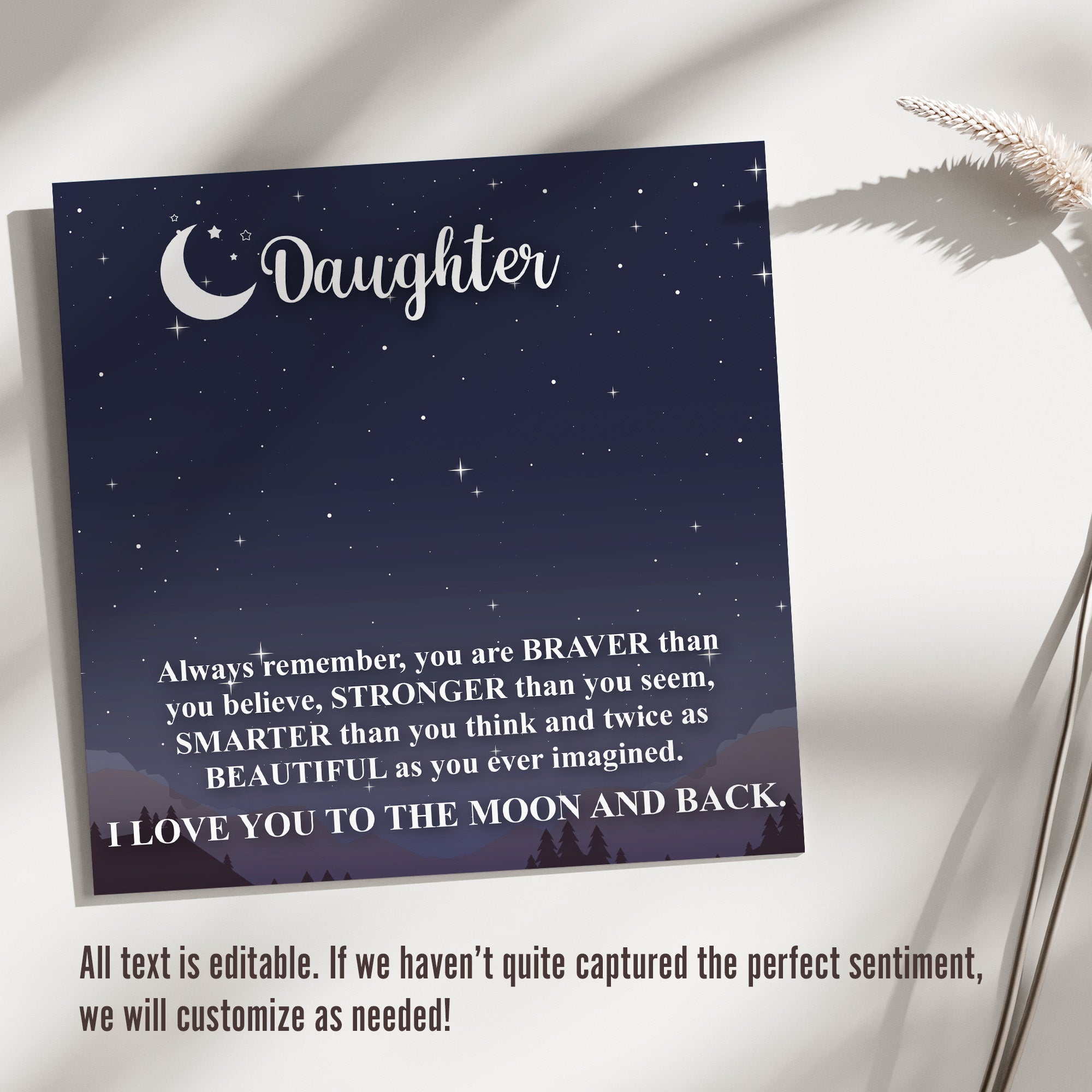 Personalized Daughter Necklace with Inspirational Message Card - Elegant Silver Knot Pendant for Special Occasions - Image 3