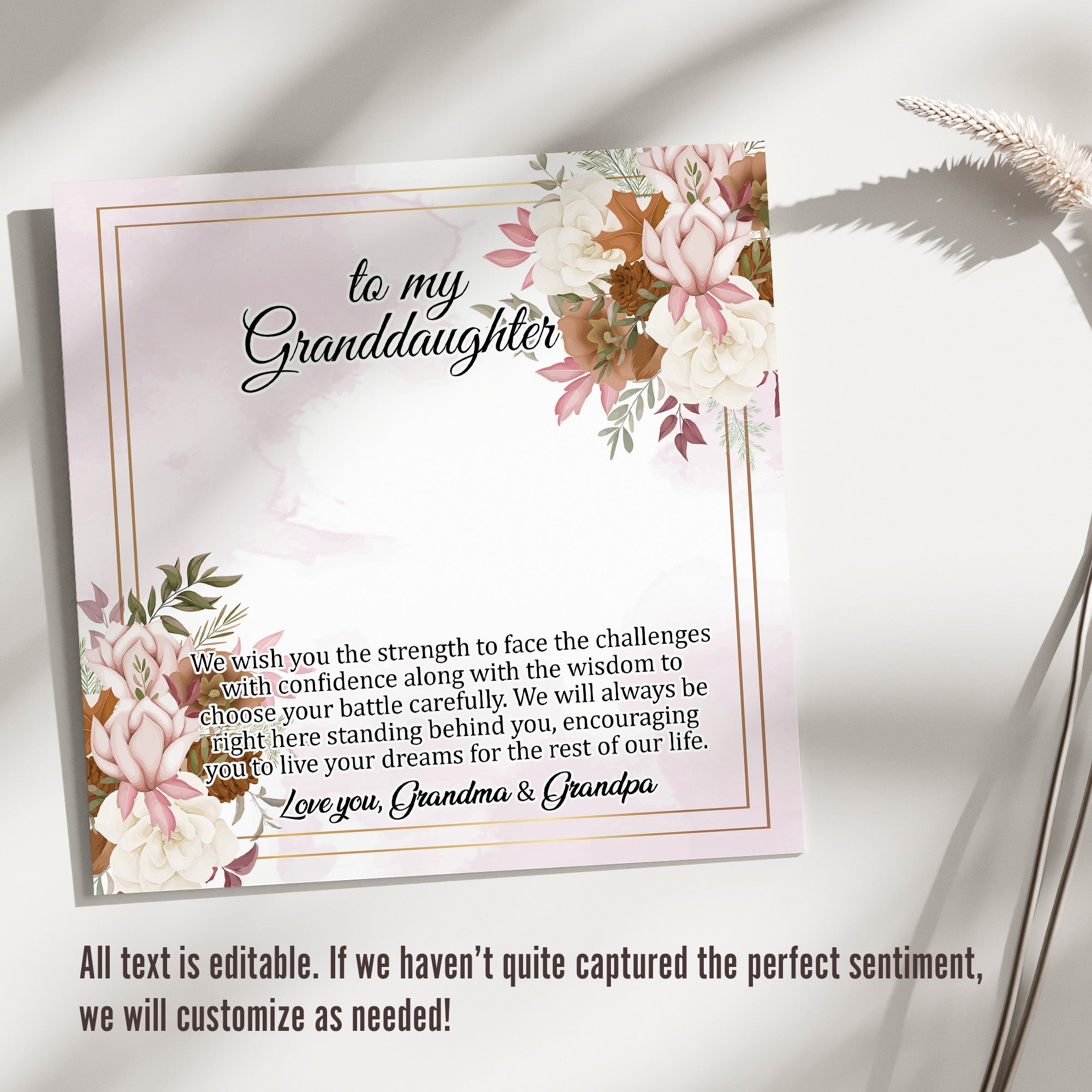 Customizable "To My Granddaughter" Necklace with Message Card - Perfect Sentimental Gift from Grandma & Grandpa - Image 3