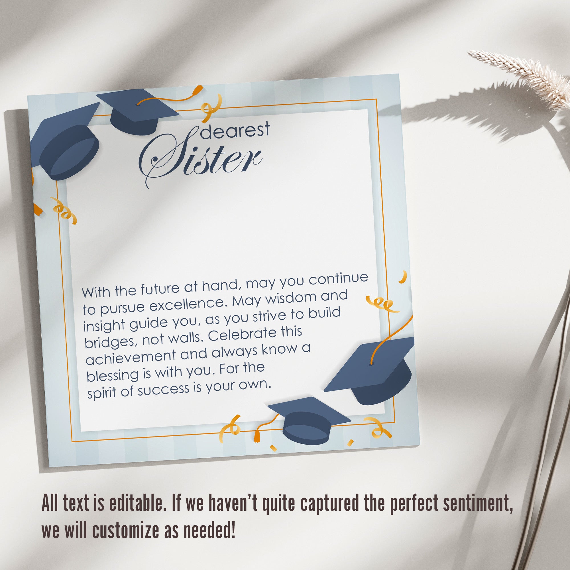 Elegant Personalized Sister Necklace with Message Card - Perfect Graduation or Special Occasion Gift - Image 3