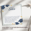 Personalized "Dearest Sister" Message Card Necklace - Elegant Silver Infinity Knot Pendant for Graduation, Birthday, or Any Special Occasion - Image 3