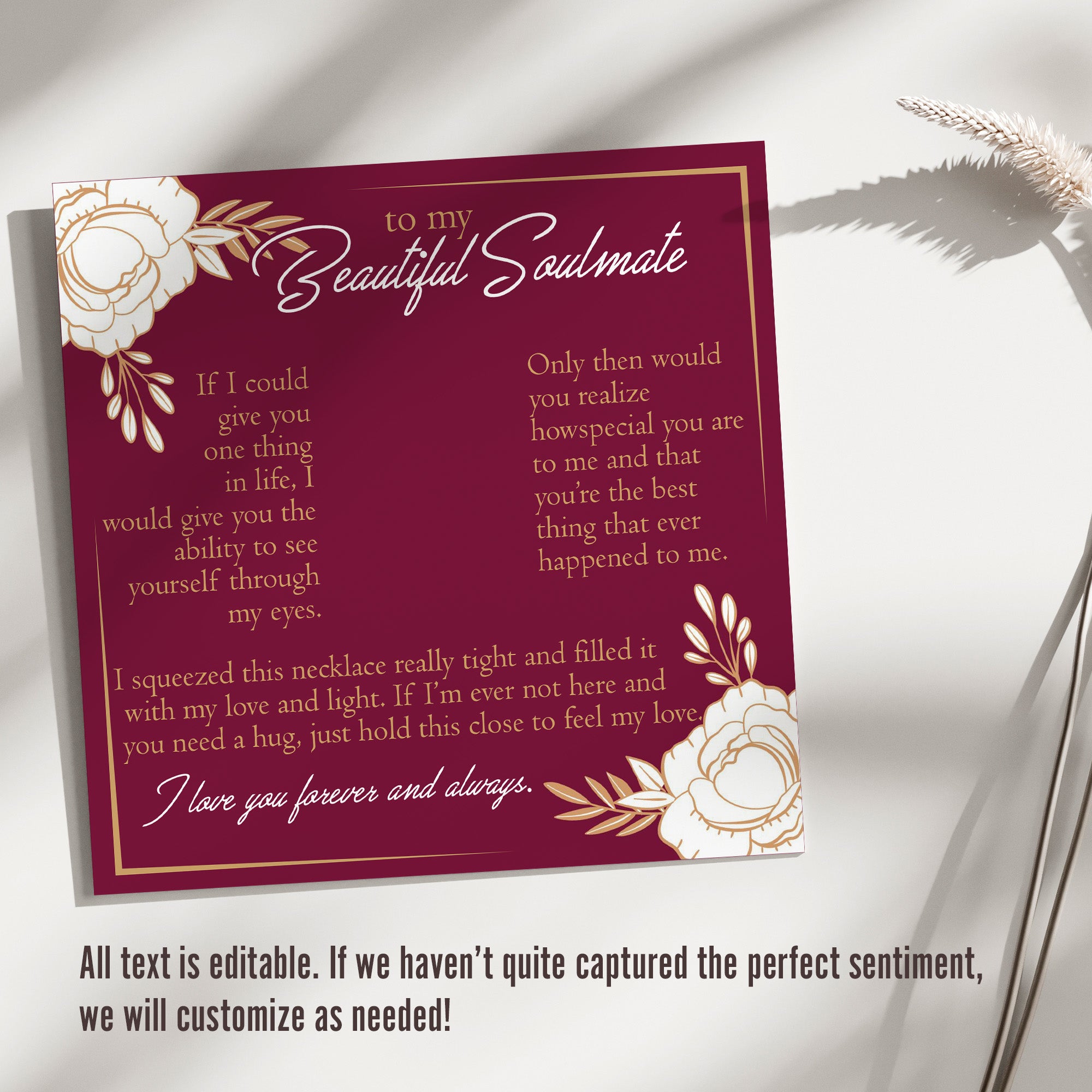 Personalized "To My Beautiful Soulmate" Necklace with Love Knot Pendant - Sterling Silver Jewelry for Special Occasions - Image 3