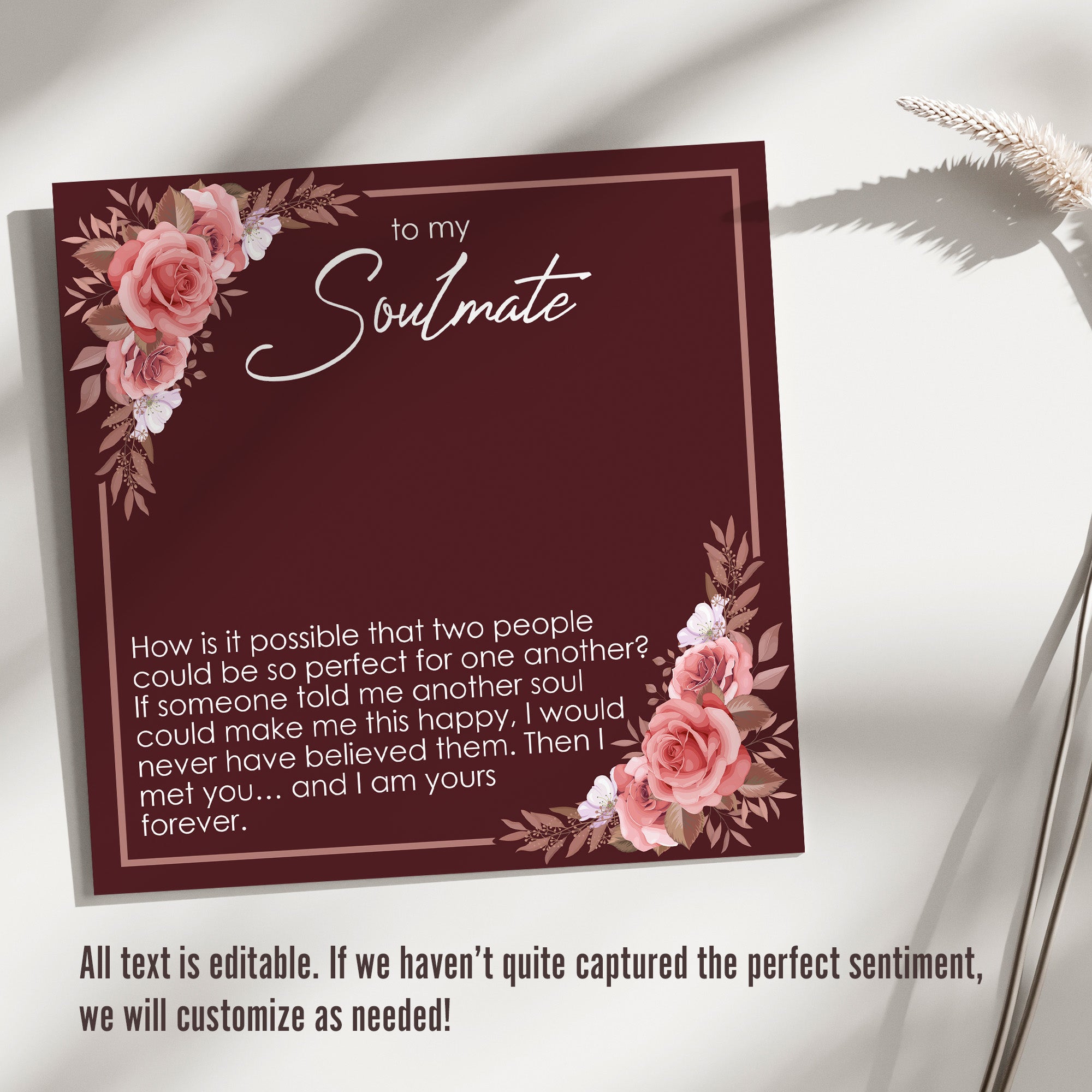 Elegant "To My Soulmate" Necklace with Personalized Message Card - Perfect Gift for Her - Image 3